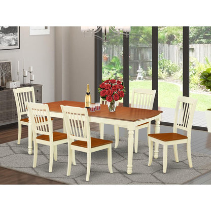 Dining Room Set Buttermilk & Cherry, DODA7-BMK-W
