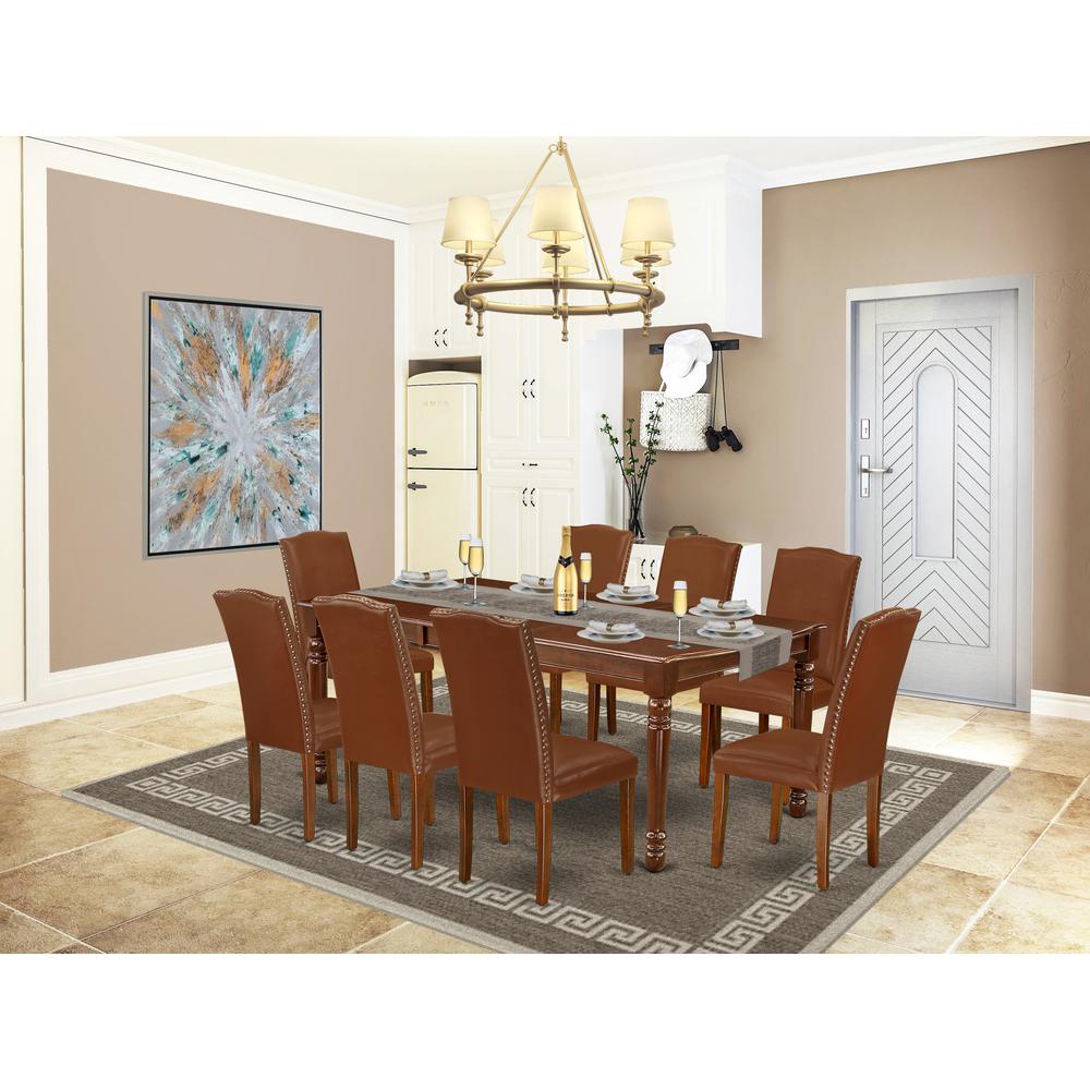 Dining Room Set Mahogany, DOEN9-MAH-66