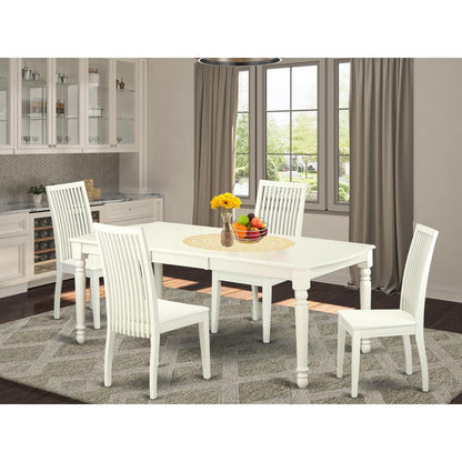 Dining Room Set Linen White, DOIP5-LWH-W