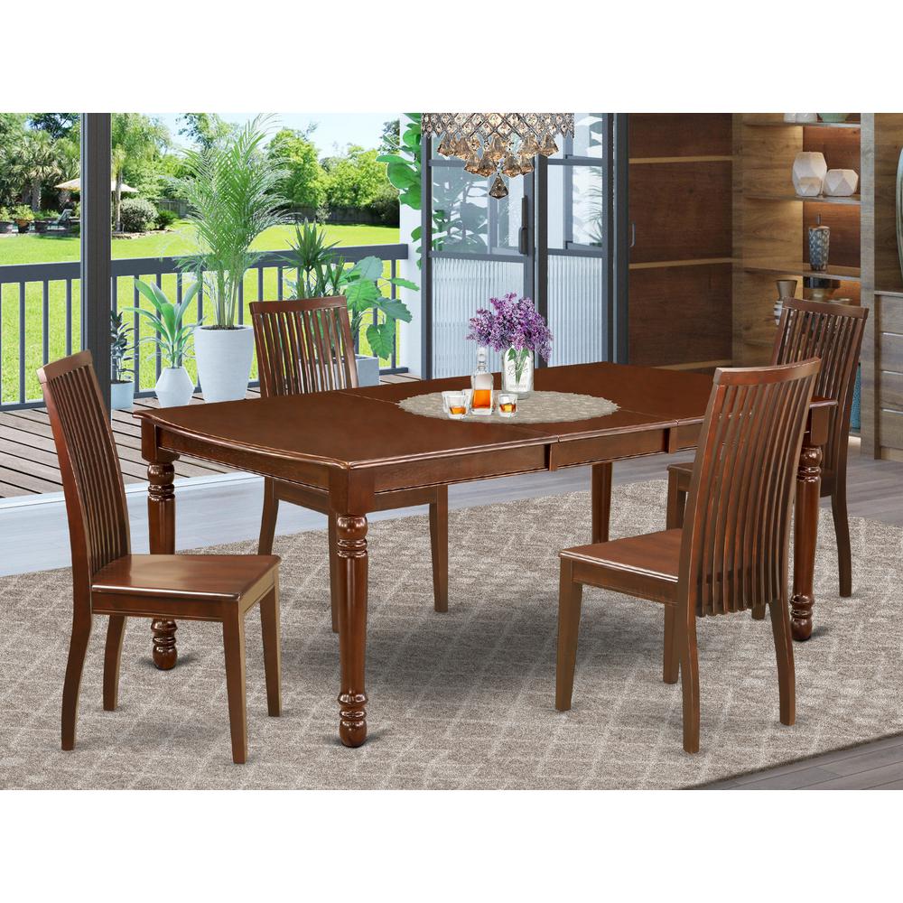 Dining Room Set Mahogany, DOIP5-MAH-W