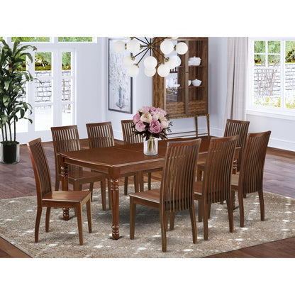 Dining Room Set Mahogany, DOIP9-MAH-W