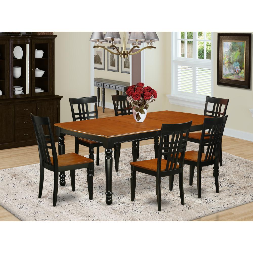 Dining Room Set Black & Cherry, DOLG7-BCH-W