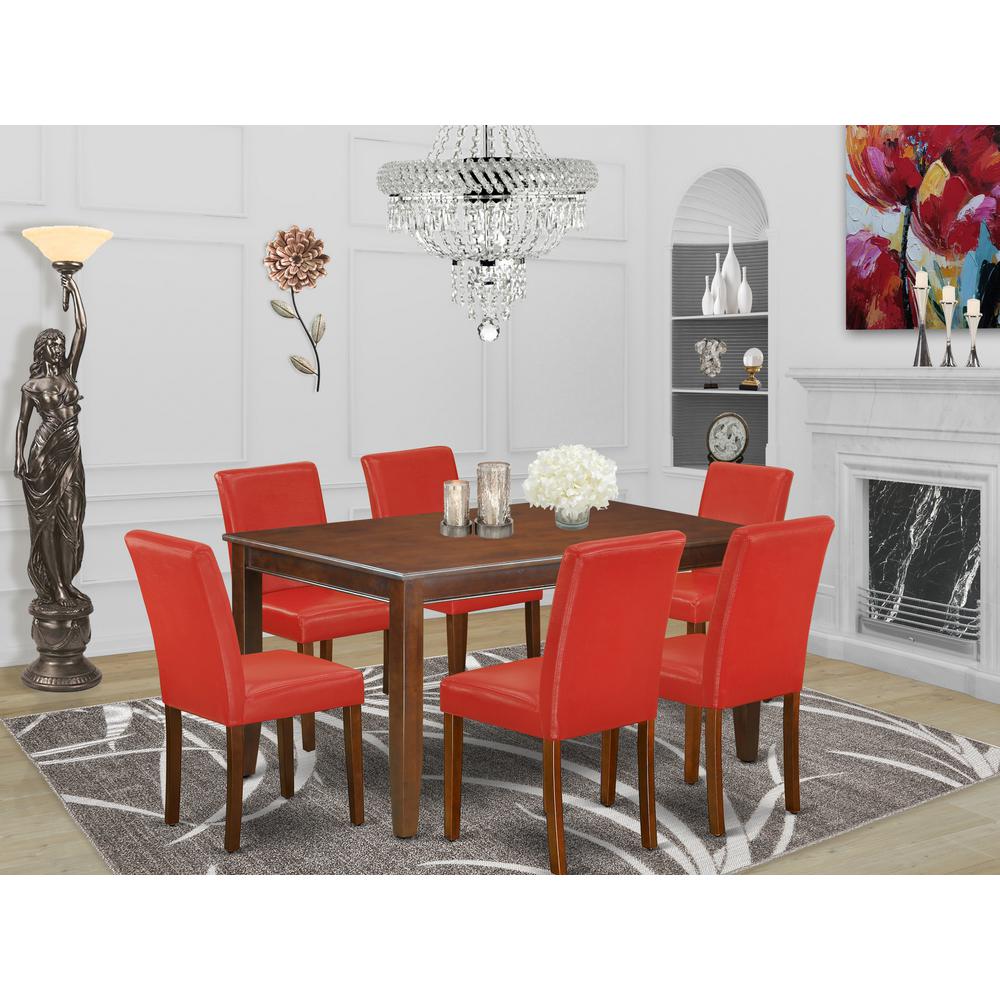 Dining Room Set Mahogany, DUAB7-MAH-72