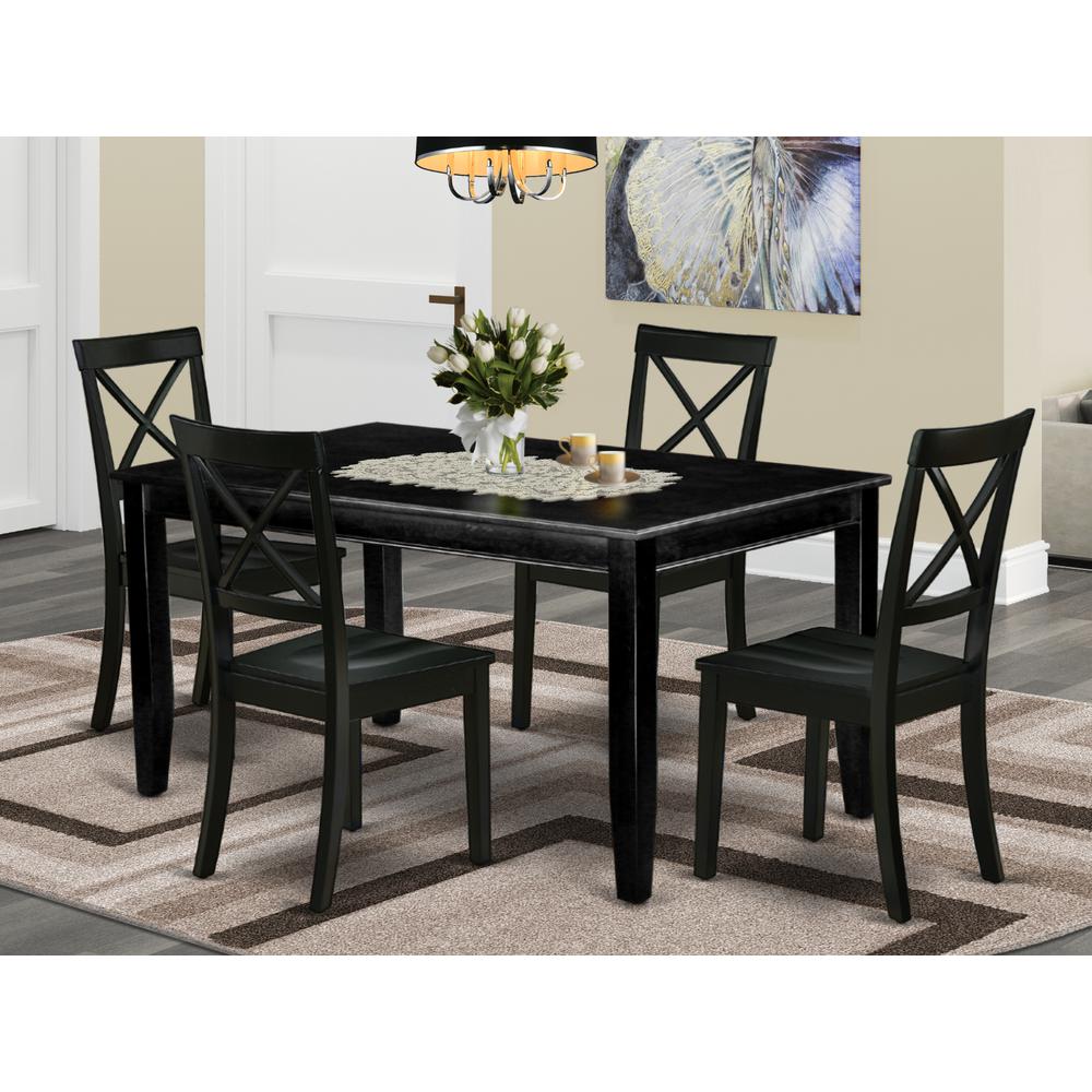 Dining Room Set Black, DUBO5-BLK-W