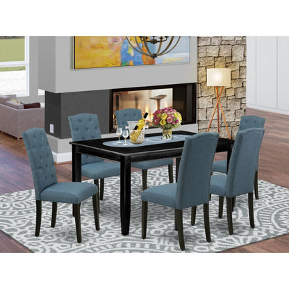 Dining Room Set Black, DUCE7-BLK-21