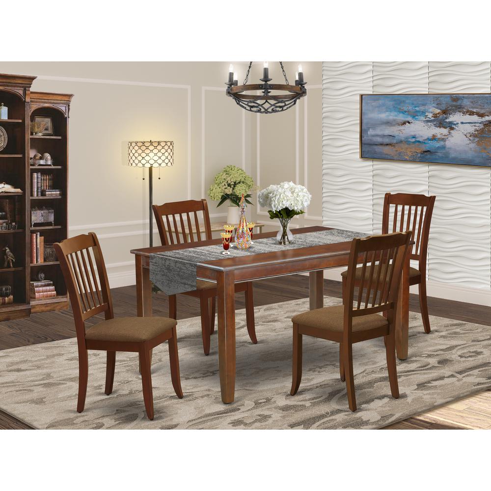 Dining Room Set Mahogany, DUDA5-MAH-C