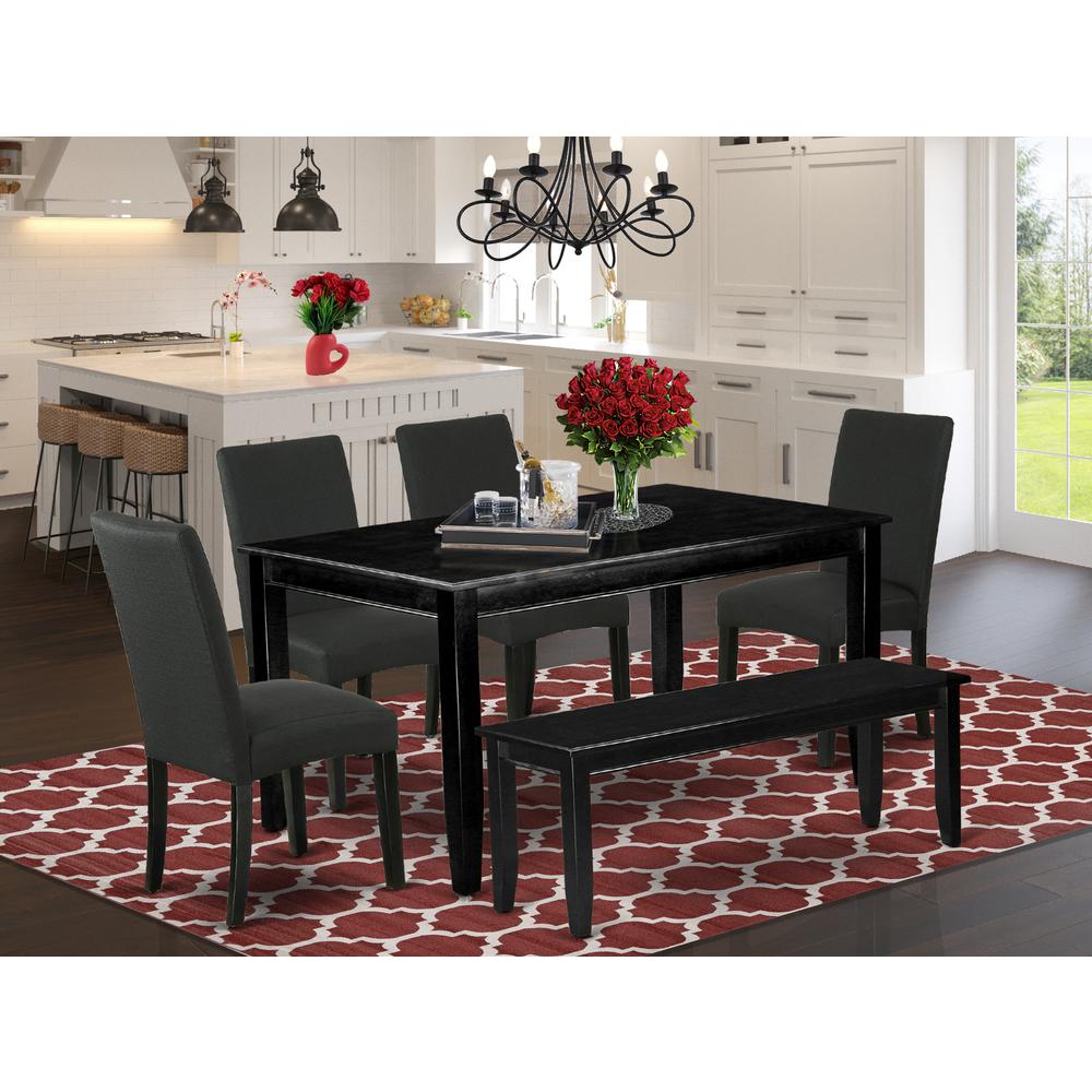 Dining Room Set Black, DUDR6-BLK-24