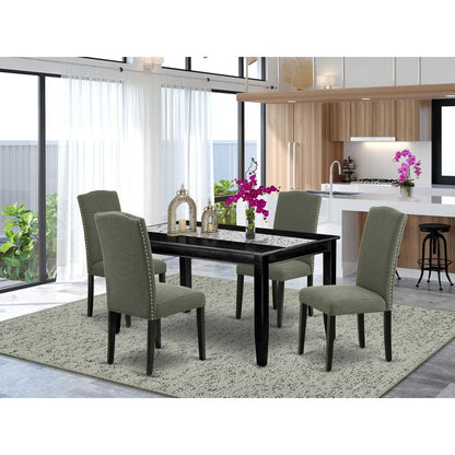 Dining Room Set Black, DUEN5-BLK-20
