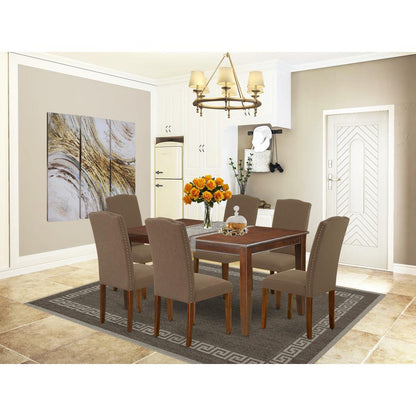 Dining Room Set Mahogany, DUEN7-MAH-18