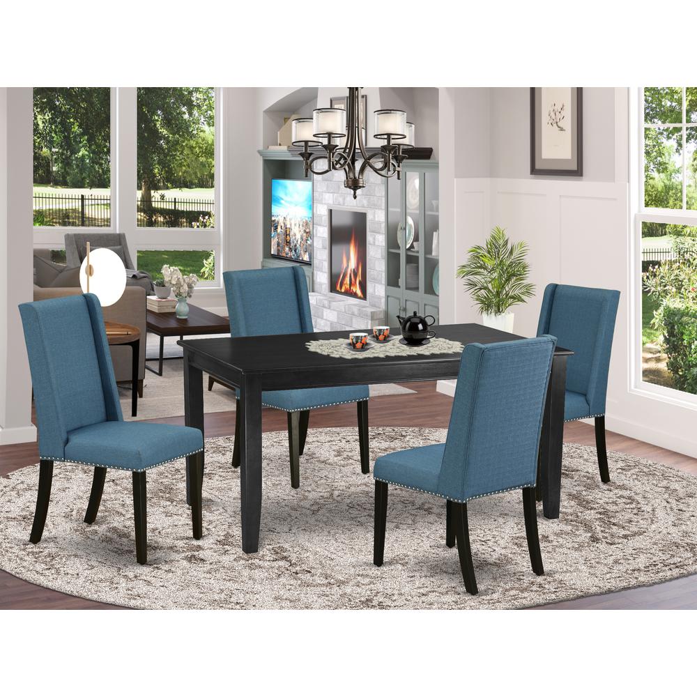 Dining Room Set Black, DUFL5-BLK-21