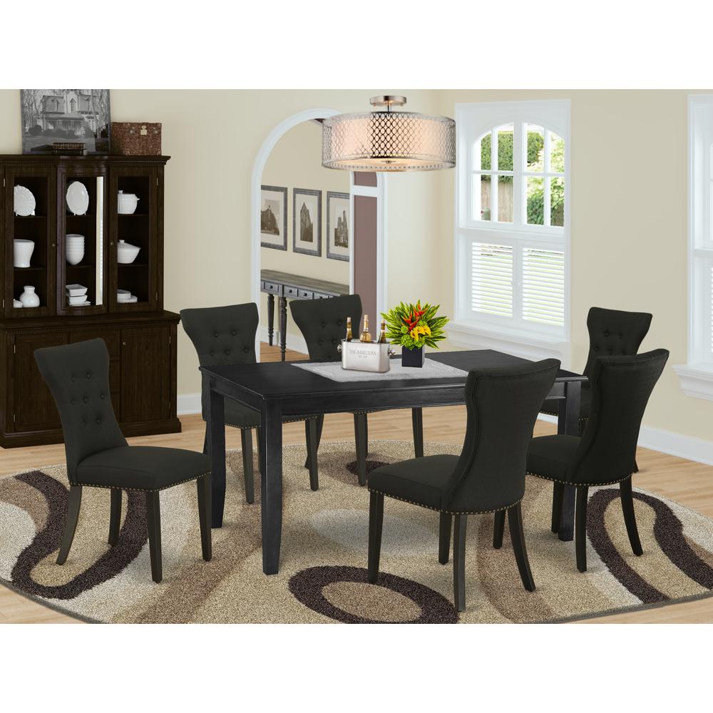 Dining Room Set Black, DUGA7-BLK-24