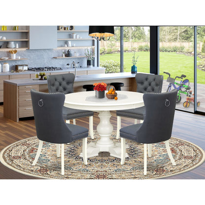 7-Piece Kitchen Dining Set, Linen White