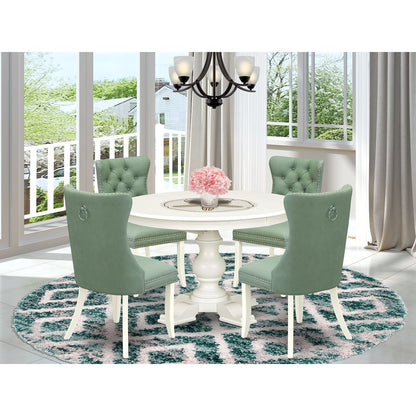9-Piece Kitchen Dining Set, Linen White