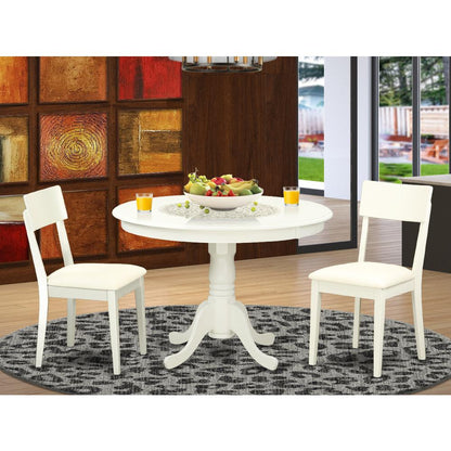 Dining Room Set Linen White, HLAD3-LWH-LC