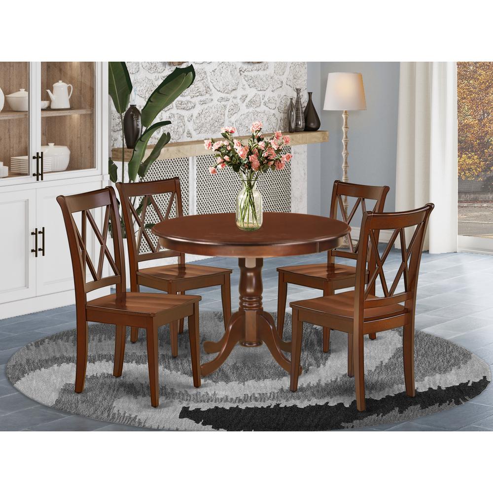 Dining Room Set Mahogany, HLCL5-MAH-W