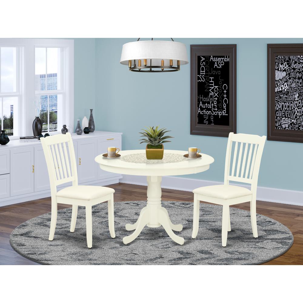 Dining Room Set Linen White, HLDA3-LWH-C