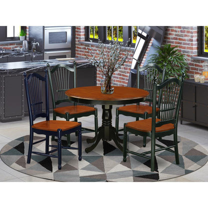 Dining Room Set Black & Cherry, HLDO5-BCH-W