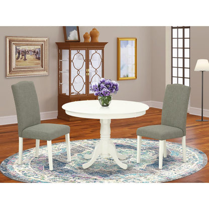 Dining Room Set Linen White, HLEN3-LWH-06