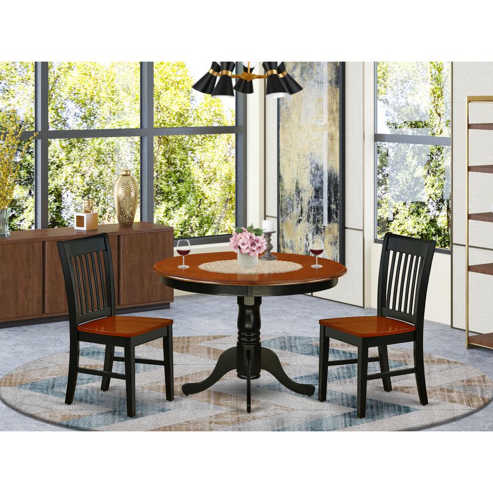 Dining Room Set Black & Cherry, HLNO3-BCH-W