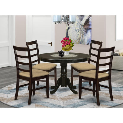 HLPF5-CAP-C 5 PC small Kitchen Table set-Dining Table and 4 Kitchen Chairs.