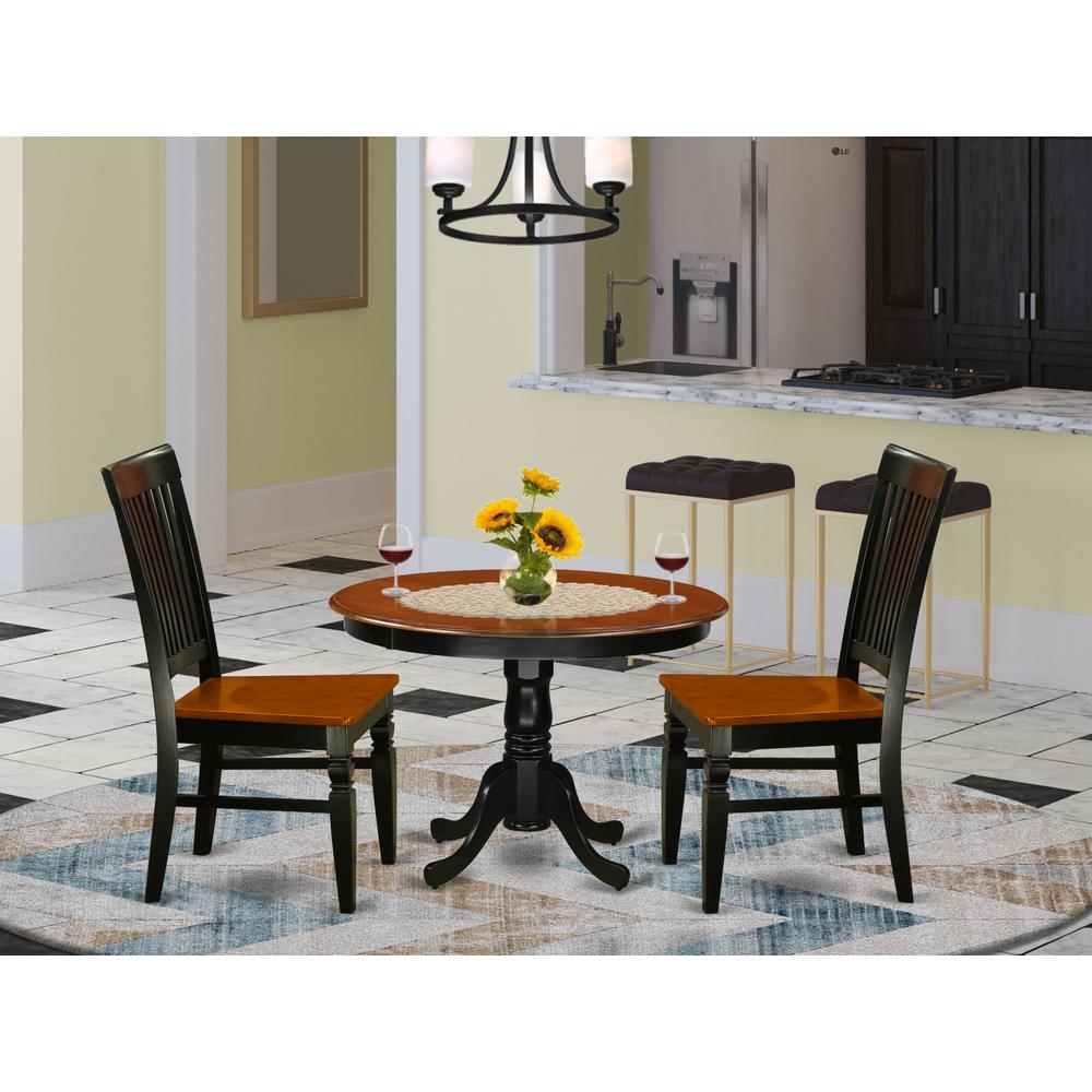 Dining Room Set Black & Cherry, HLWE3-BCH-W