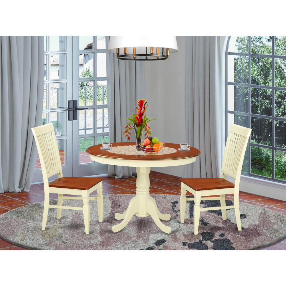 Dining Room Set Buttermilk & Cherry, HLWE3-BMK-W