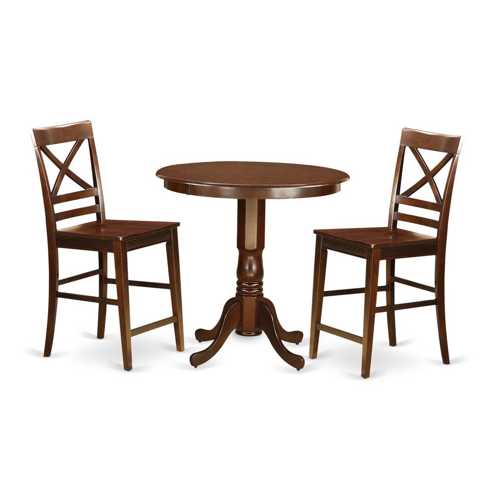 3  Pc  Dining  counter  height  set  -  high  Table  and  2  Dining  Chairs.
