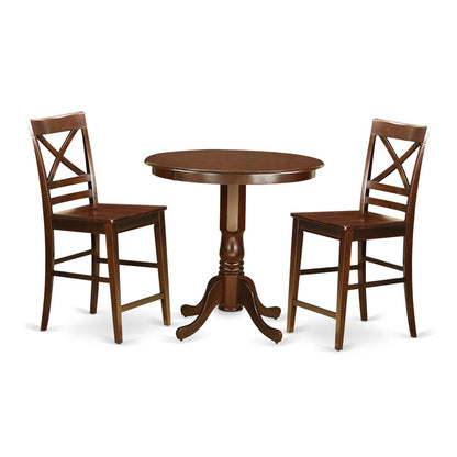 3  Pc  Dining  counter  height  set  -  high  Table  and  2  Dining  Chairs.