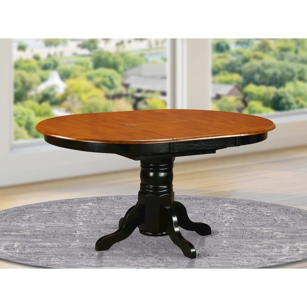 Kenley  Oval  Single  Pedestal  Oval  Dining  Table  42"x60"  with  18"  Butterfly  Leaf
