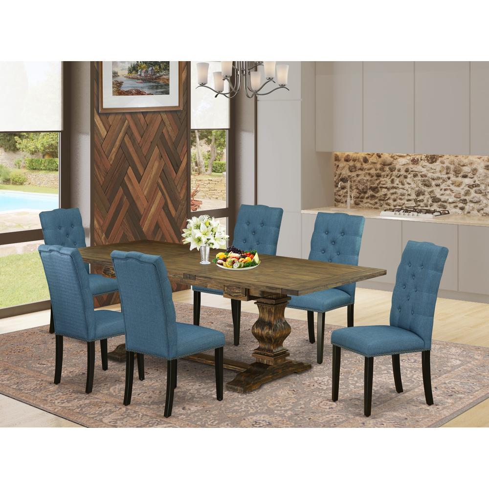 East West Furniture Dining Room Set, 42x92 Inch