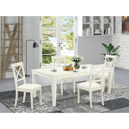 Dining Room Set Linen White, LGBO5-LWH-LC