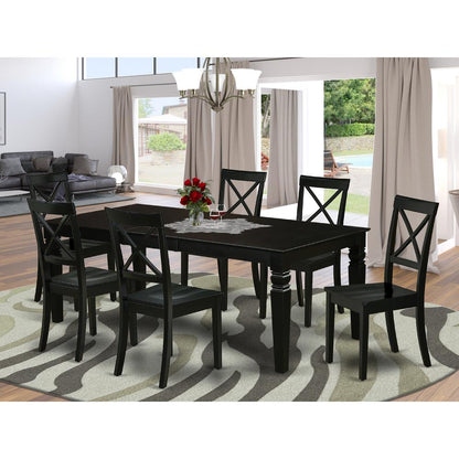 Dining Room Set Black, LGBO7-BLK-W