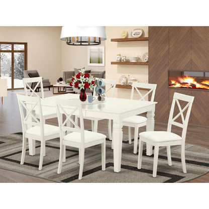 Dining Room Set Linen White, LGBO7-LWH-LC