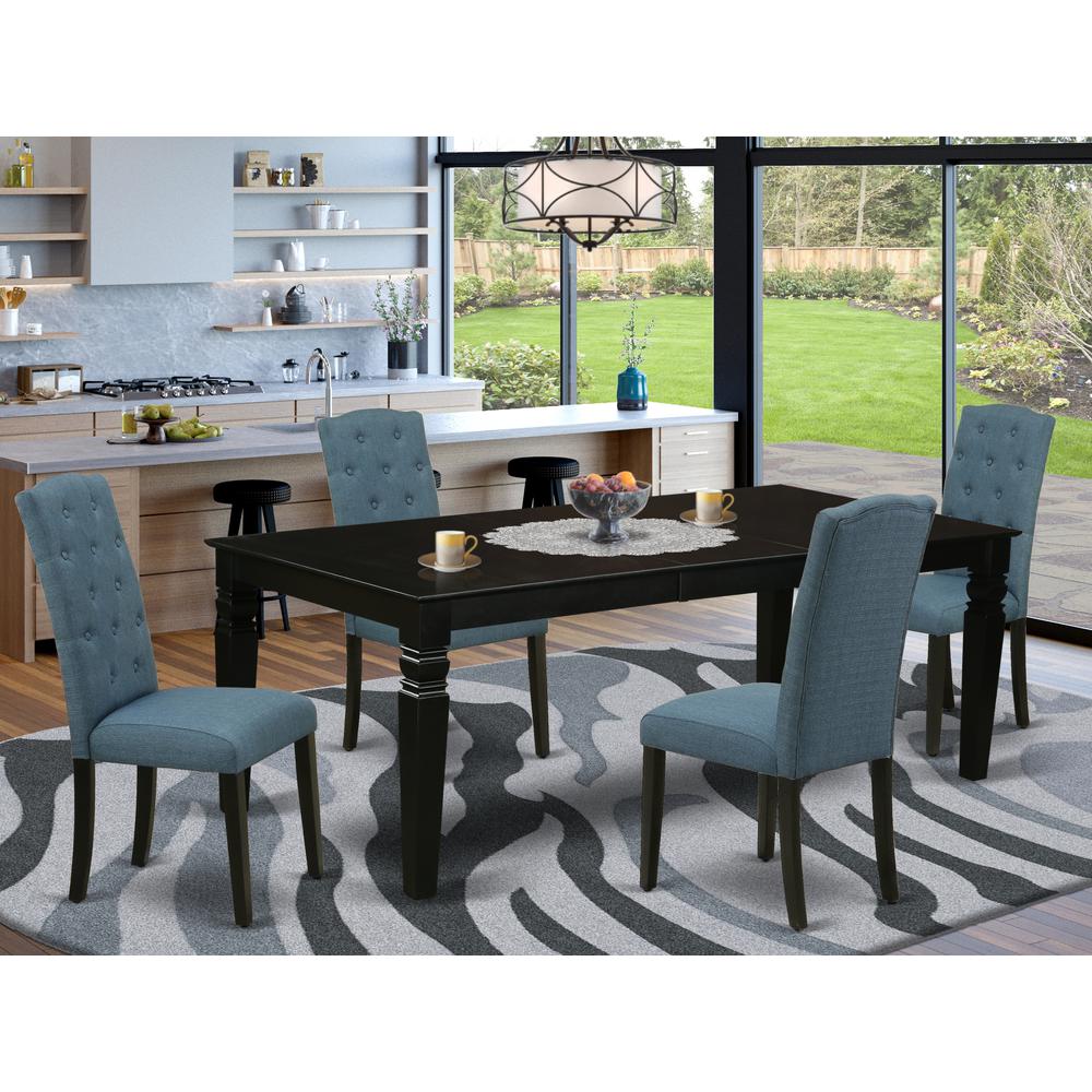 Dining Room Set Black, LGCE5-BLK-21