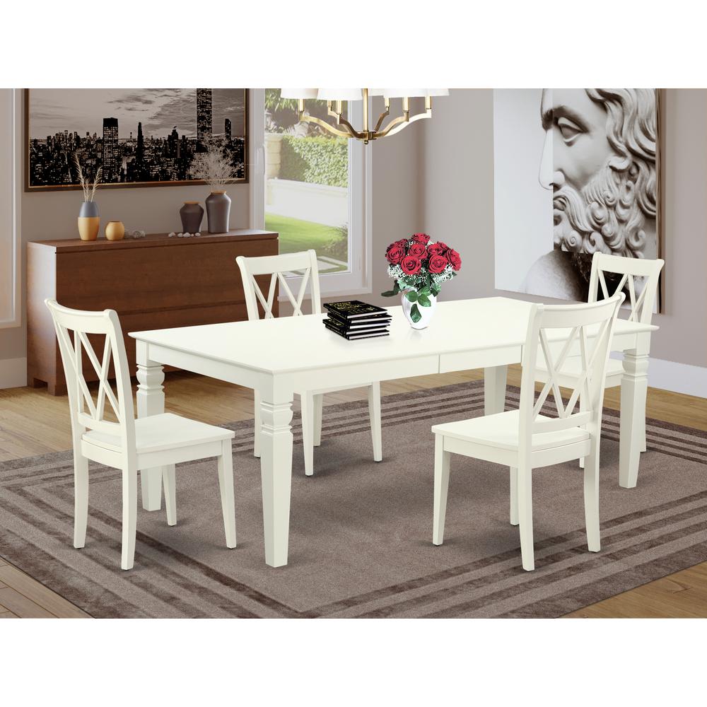 Dining Room Set Linen White, LGCL5-LWH-W
