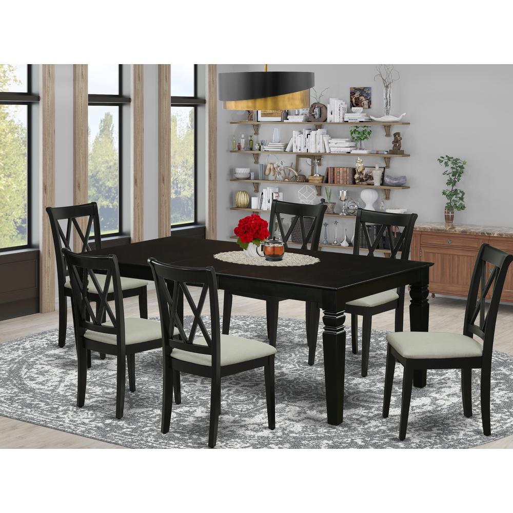 Dining Room Set Black, LGCL7-BLK-C