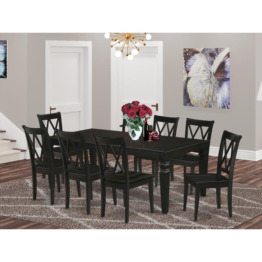 Dining Room Set Black, LGCL9-BLK-W
