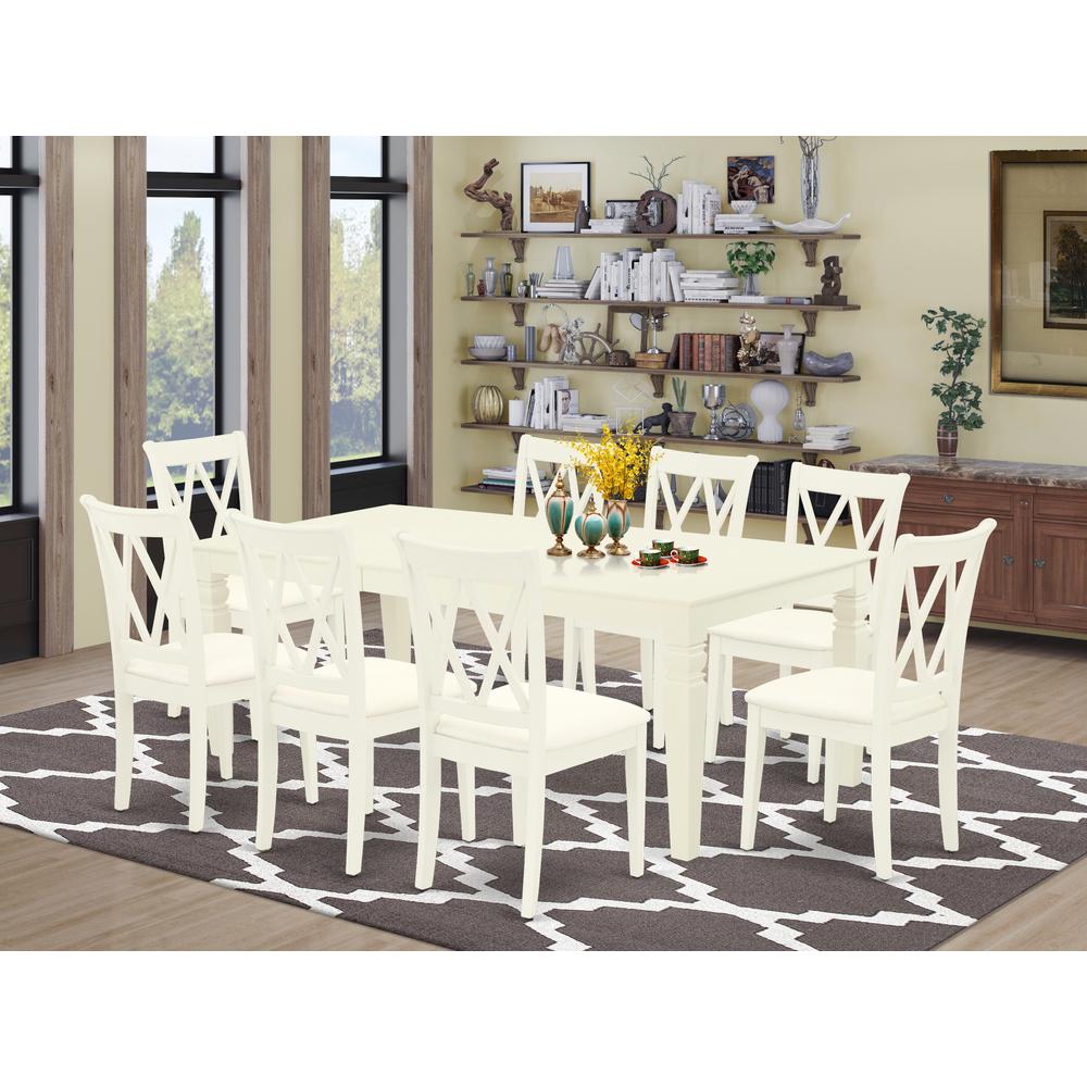 Dining Room Set Linen White, LGCL9-LWH-C