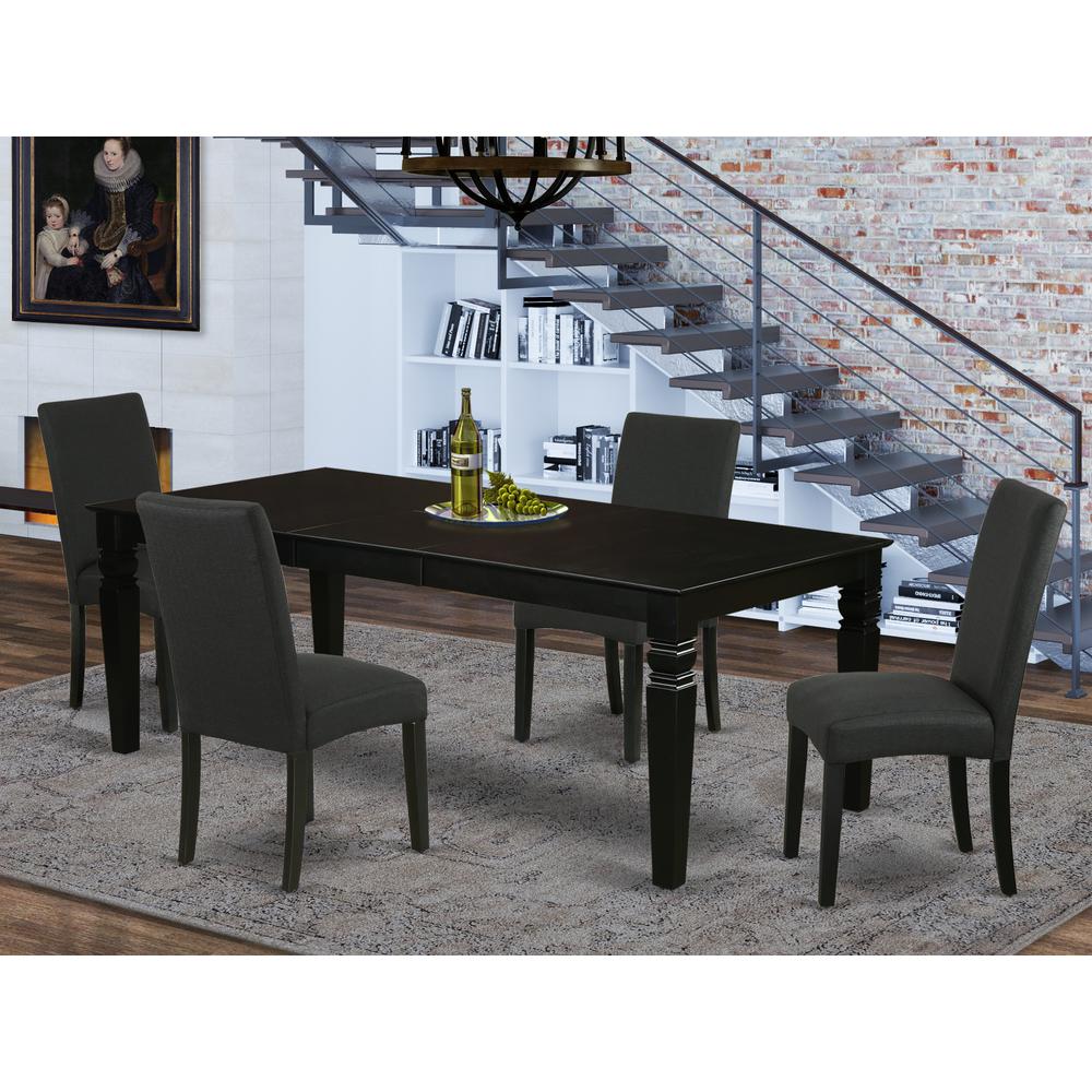 Dining Room Set Black, LGDR5-BLK-24