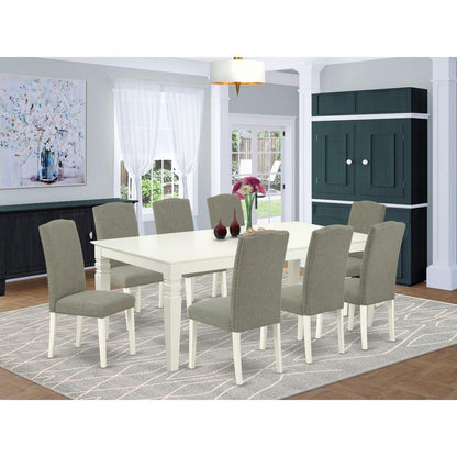 Dining Room Set Linen White, LGEN9-LWH-06