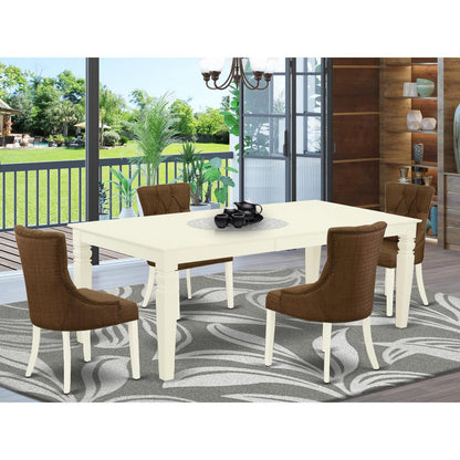 Dining Room Set Linen White, LGFR5-LWH-18