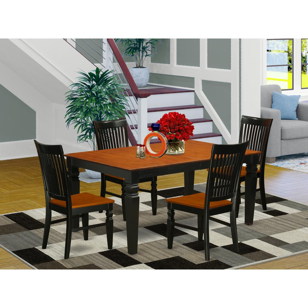 Dining Room Set Black & Cherry, LGWE5-BCH-W