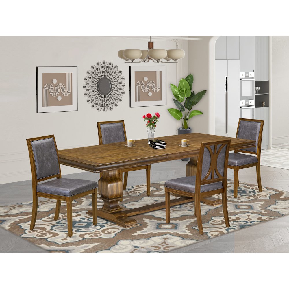 5 piece Dining Room Set included of a Kitchen Table and 4 Dining Chairs