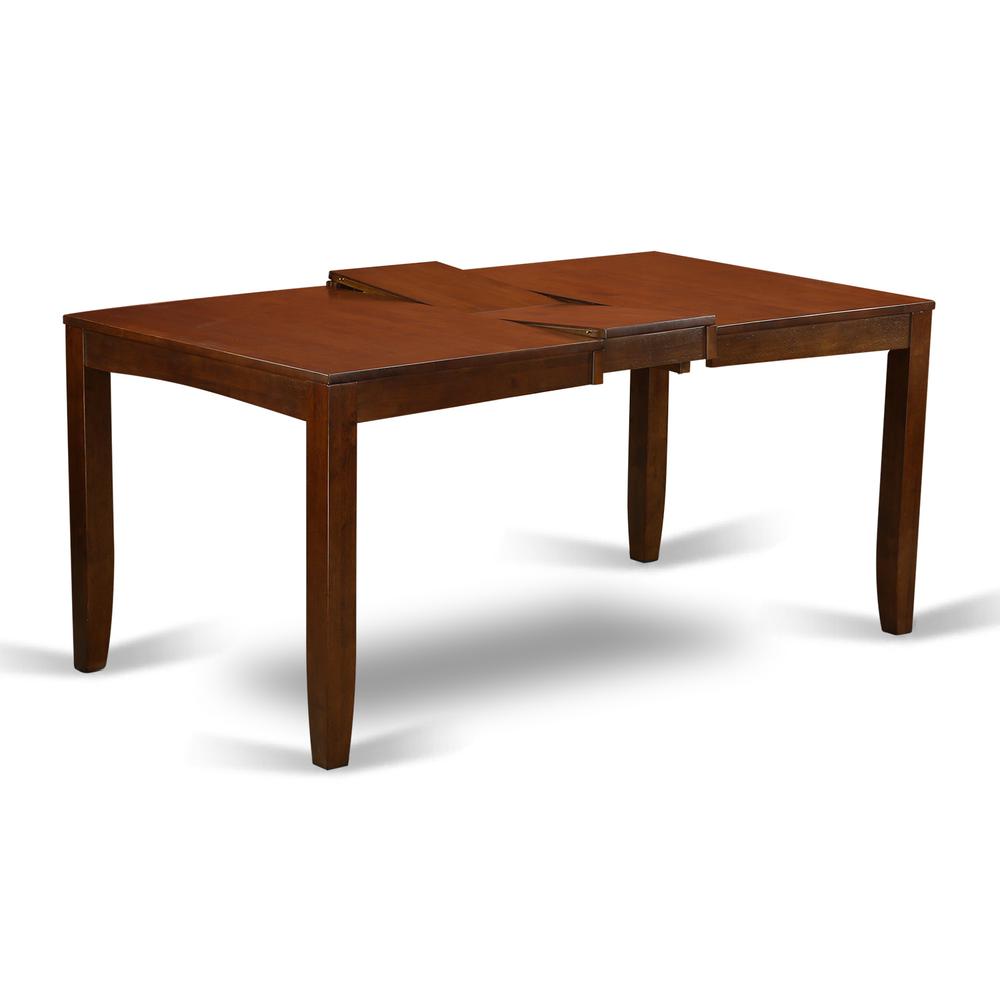 LYVA6-ESP-C 6 Pc set Dining Table with a 12in Leaf and 4 Padded Dinette Chairs Plus Bench