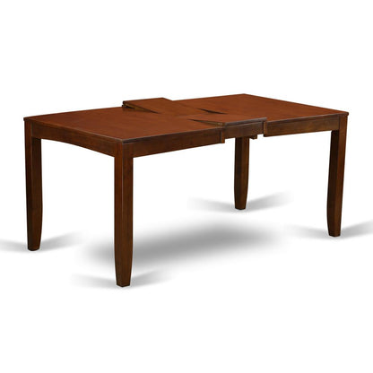 LYVA6-ESP-C 6 Pc set Dining Table with a 12in Leaf and 4 Padded Dinette Chairs Plus Bench