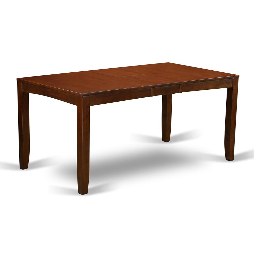 LYVA6-ESP-C 6 Pc set Dining Table with a 12in Leaf and 4 Padded Dinette Chairs Plus Bench