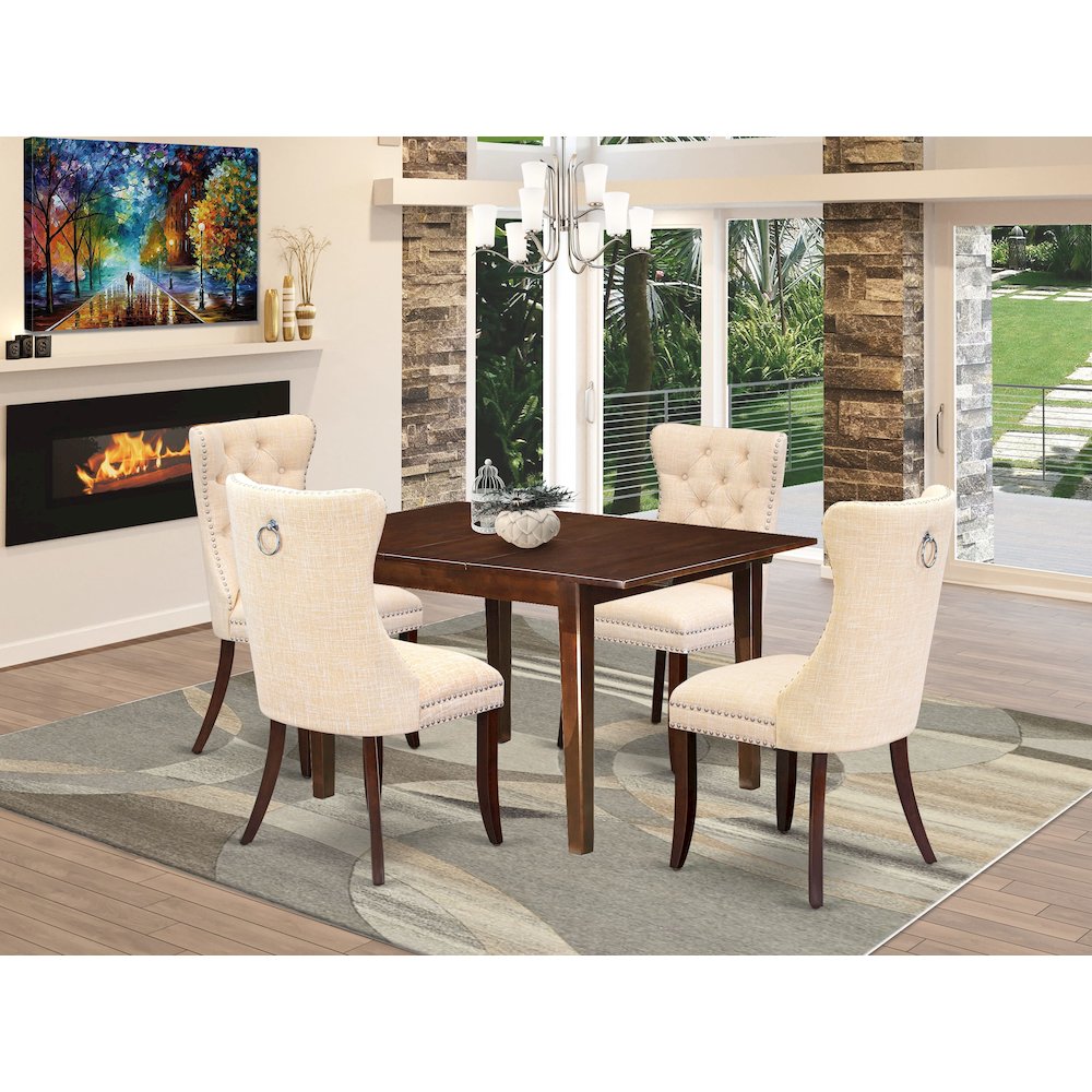 5 Piece Kitchen Table Set Consists of a Rectangle Dining Table