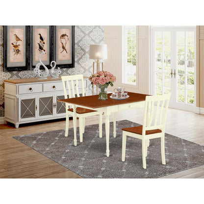 Dining Room Set Buttermilk & Cherry, MZAN3-WHI-W