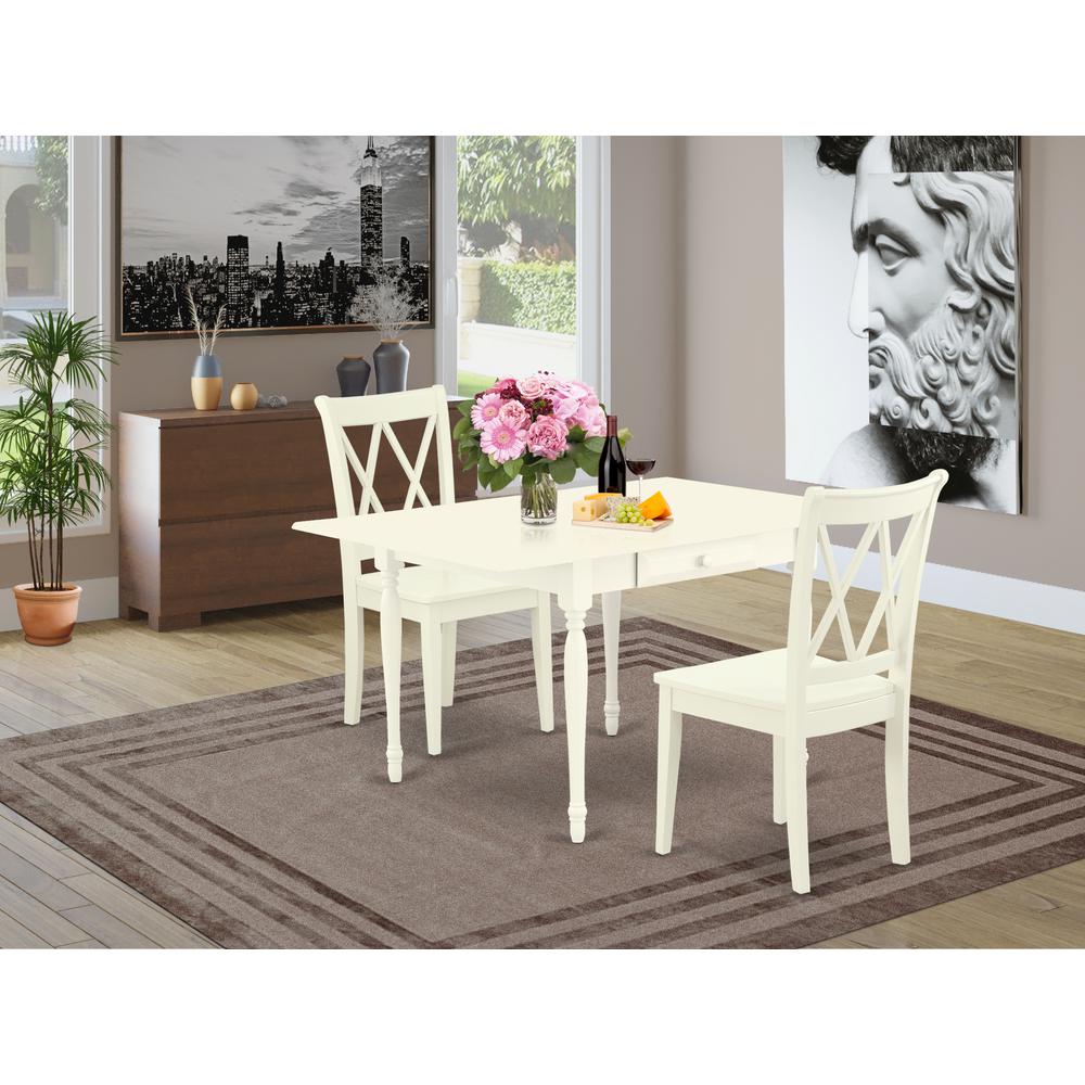 Dining Room Set Linen White, MZCL3-LWH-W