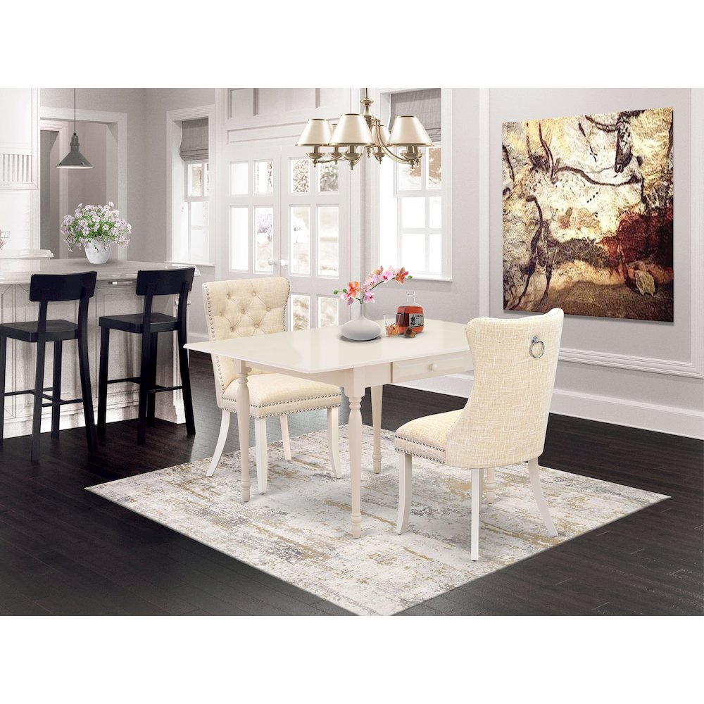 3 Piece Dining Room Furniture Set Contains a Rectangle Kitchen Table